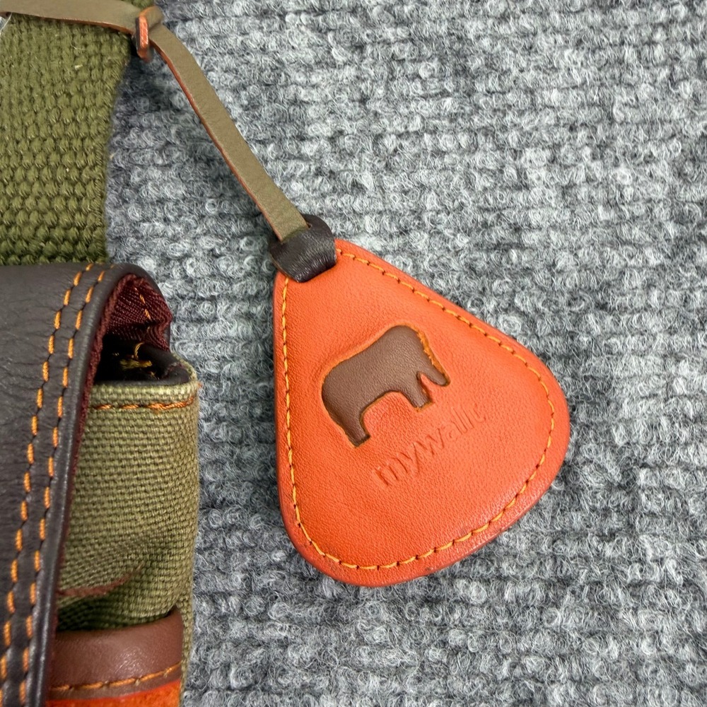 Mywalit Crossbody Bag Womens Olive Brown Orange Colorblock - Picture 3 of 16